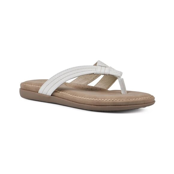 Cliffs by White Mountain Fateful Thong Sandals Women’s White 7.5 – MSRP $49 - Picture 1 of 5